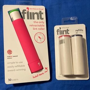 Flint retractable lint roller with extra refills!
